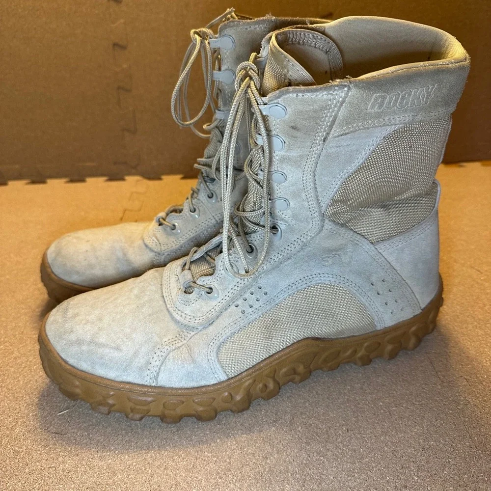 Rocky S2V Special Ops Tactical Boots Mens 13 Tan Military Vibram Suede 101
